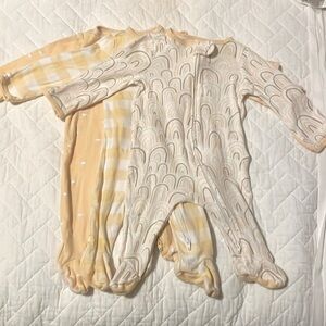 Yellow Cloud Island Onesie Set 0-3Mo